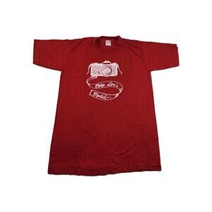 Vintage 80s Mary Lou's Model Red T-shirt Single Stitch Medium